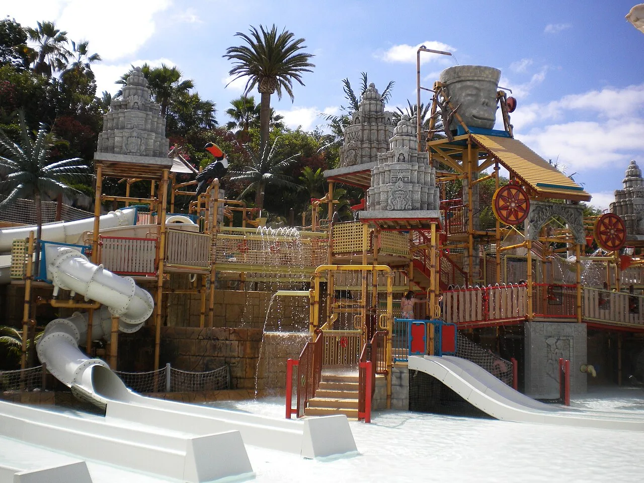 Water slides and play area at Siam Park, Tenerife
